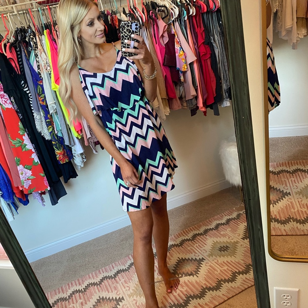 NWOT chevron dress